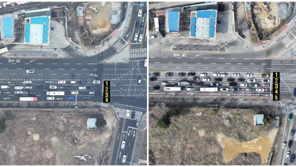 3-2. 등기소 앞 사거리 교통체계 개선(왼쪽 개선 전, 오른쪽 개선 후).jpg