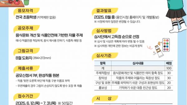 9. 용인특례시, 올바른 음식 문화 개선을 위한 어린이 포스터 공모전 개최 홍보물 (1).png