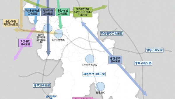 1. 용인특례시에서 추진되고 있는 8개 고속도로와 4개 나들목(IC) 위치도.jpg