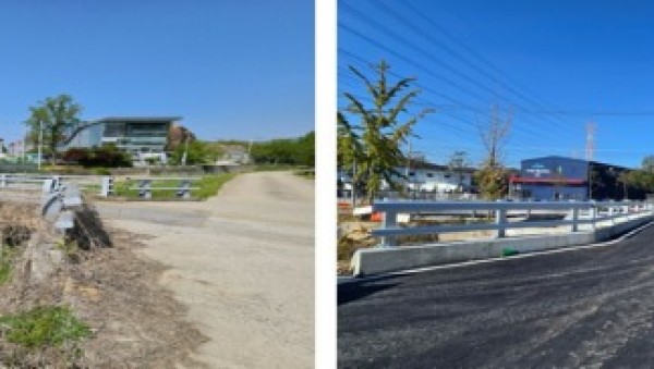 1. 예지교 확장 공사 전(왼쪽)과 공사 후(오른쪽) 모습.jpg