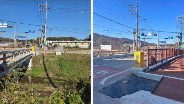9. 용인특례시 처인구가 백암면 장평교 인도교를 설치했다. 사진은 설치 전(왼쪽)과 설치 후(오른쪽) 모습.jpg
